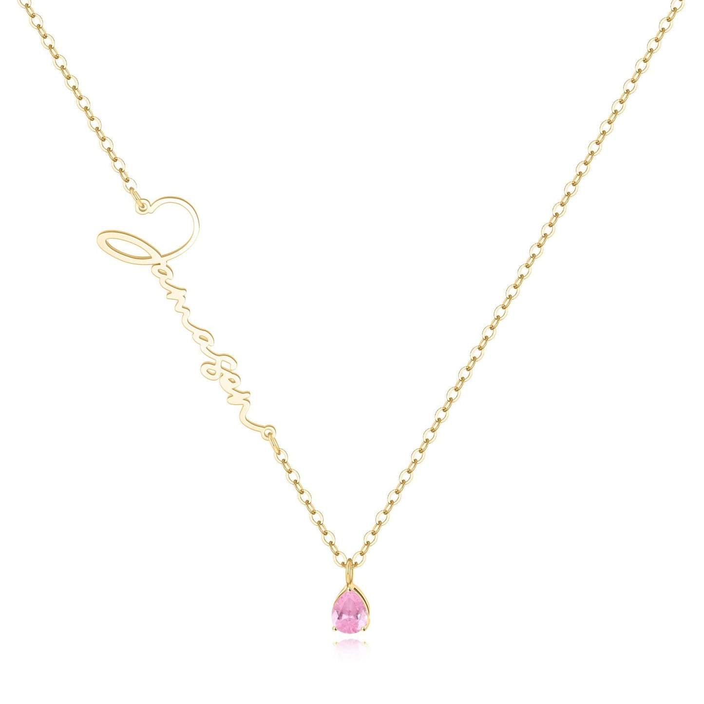 Collier avec pierre de naissance fait main