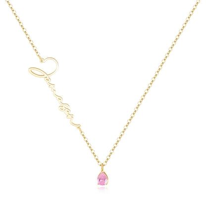 Collier avec pierre de naissance fait main