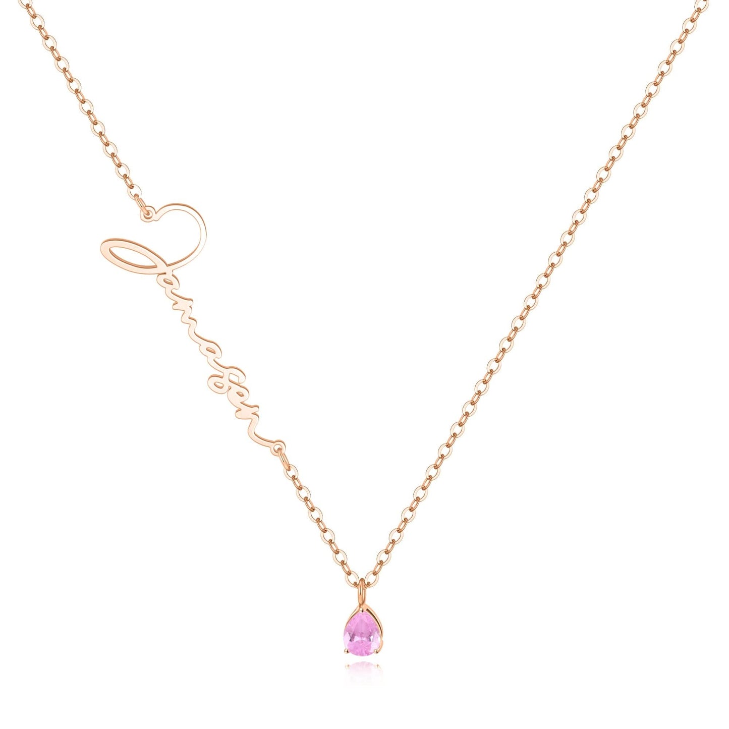 Collier avec pierre de naissance fait main