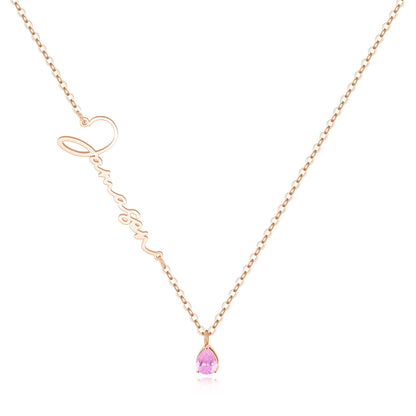 Collier avec pierre de naissance fait main