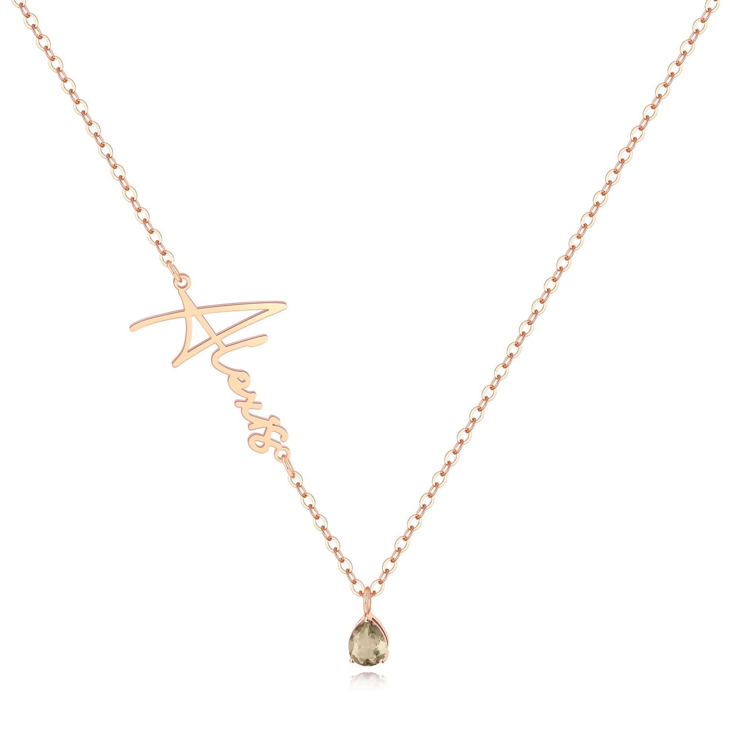 Collier avec pierre de naissance fait main
