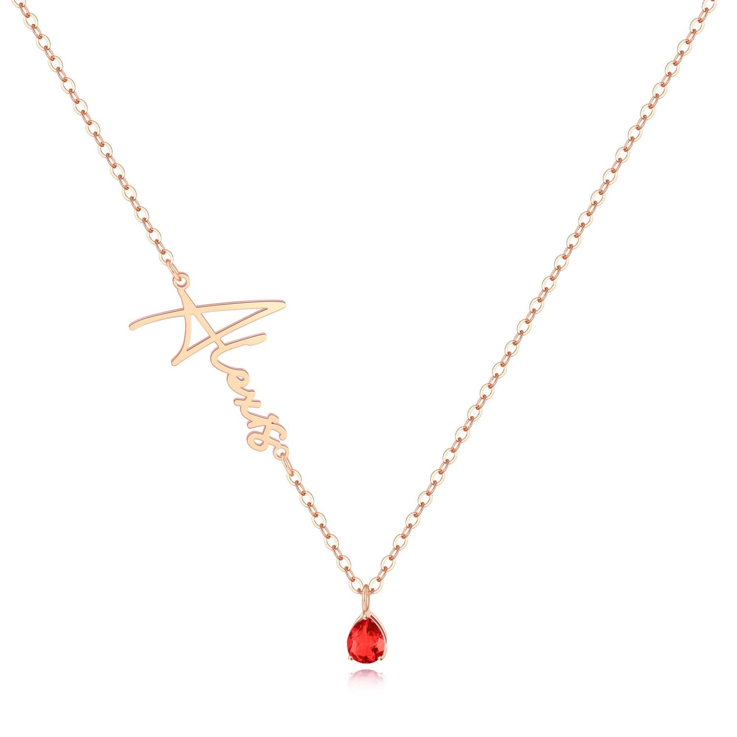Collier avec pierre de naissance fait main