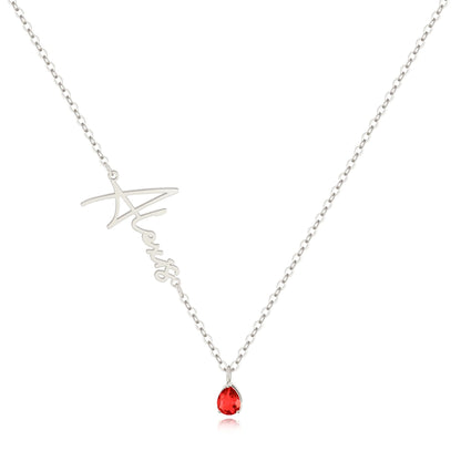 Collier avec pierre de naissance fait main