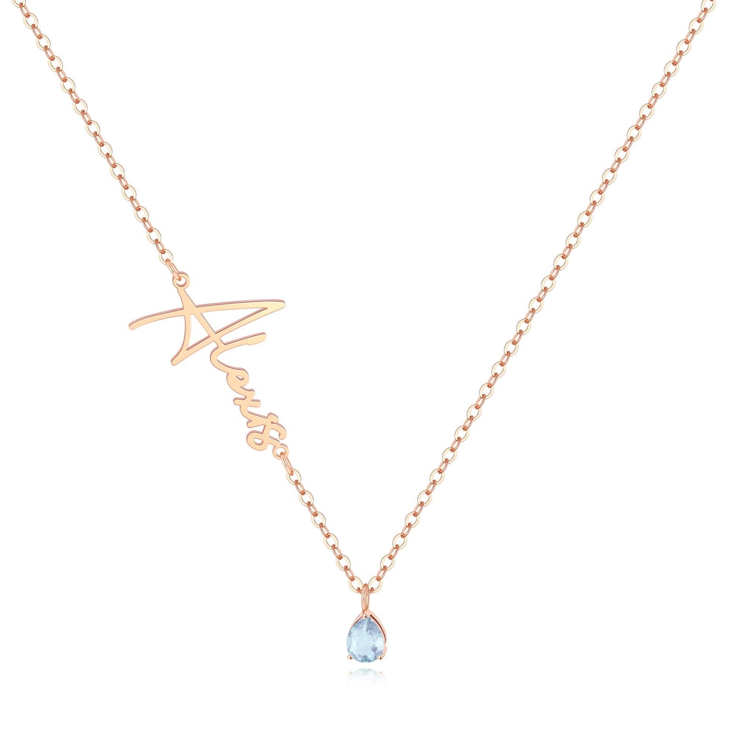 Collier avec pierre de naissance fait main