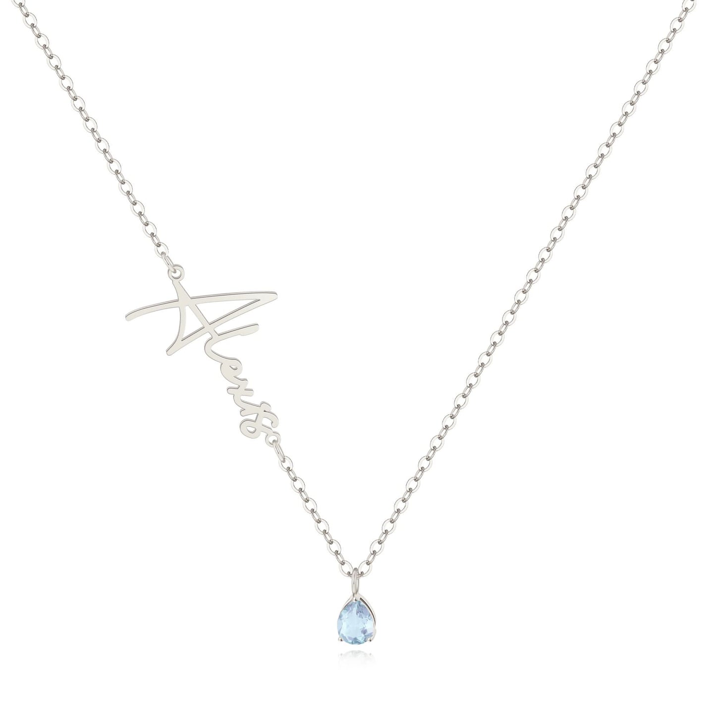 Collier avec pierre de naissance fait main