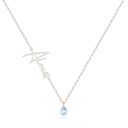 Collier avec pierre de naissance fait main