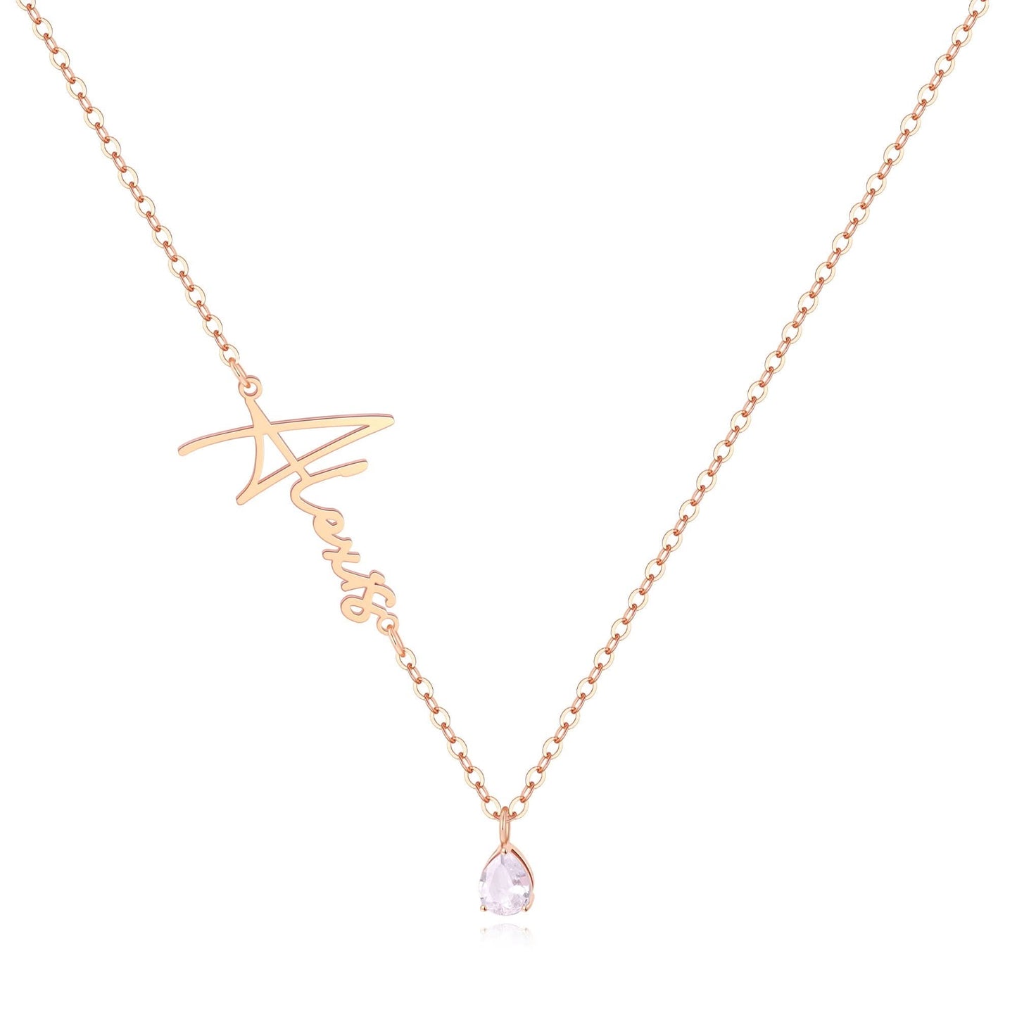 Collier avec pierre de naissance fait main