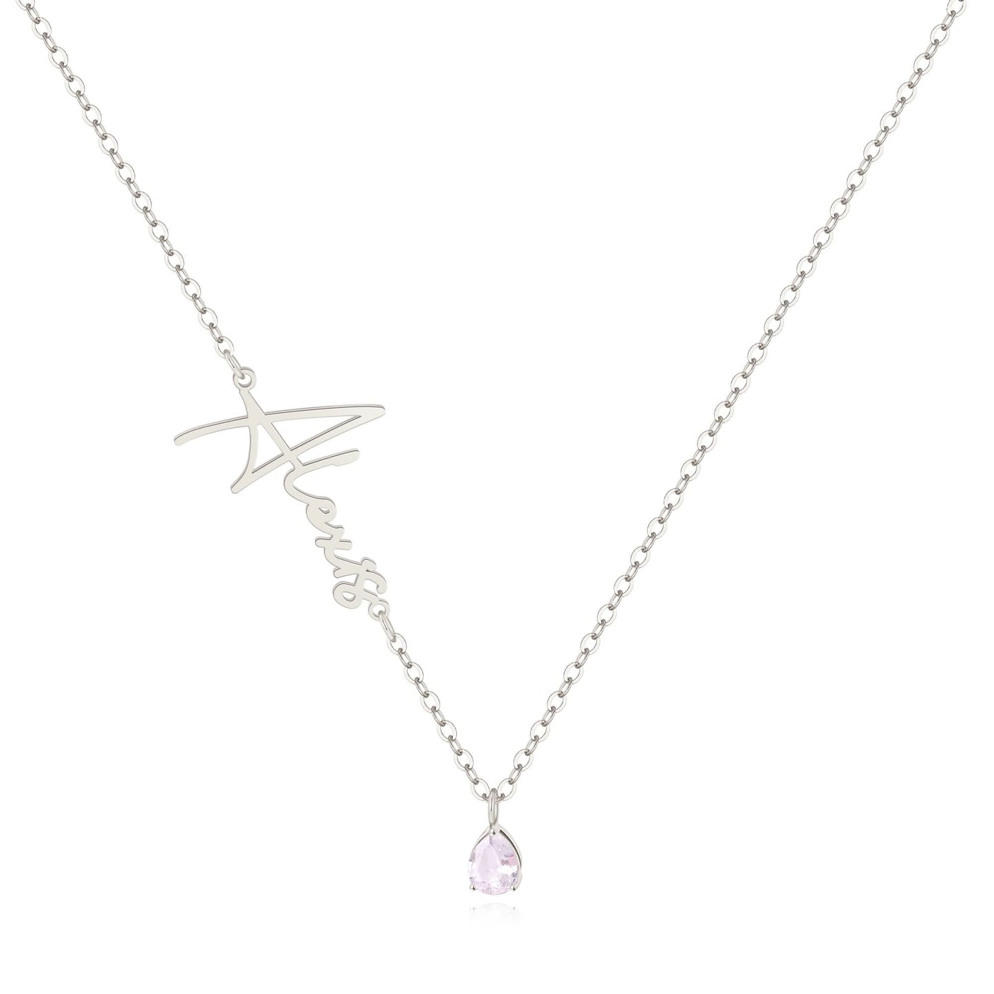 Collier avec pierre de naissance fait main