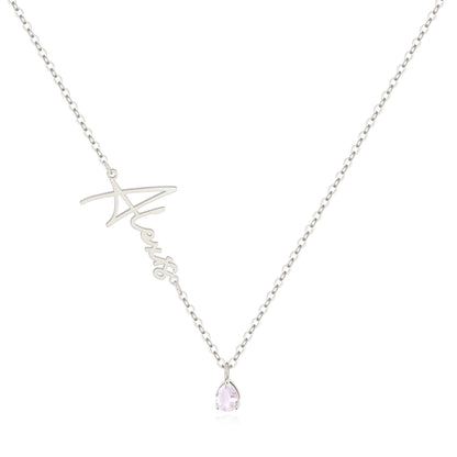 Collier avec pierre de naissance fait main