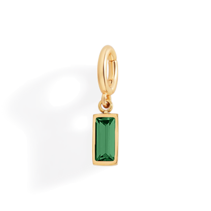 Charm con pietra di nascita baguette delicato