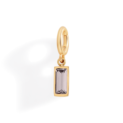 Charm con pietra di nascita baguette delicato