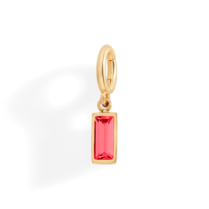 Charm con pietra di nascita baguette delicato