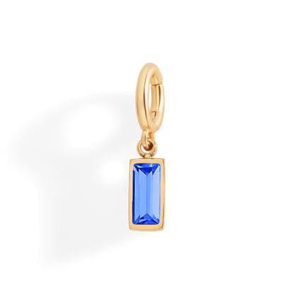 Charm con pietra di nascita baguette delicato