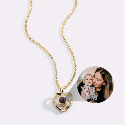 Collier photo pavé Center of My Heart