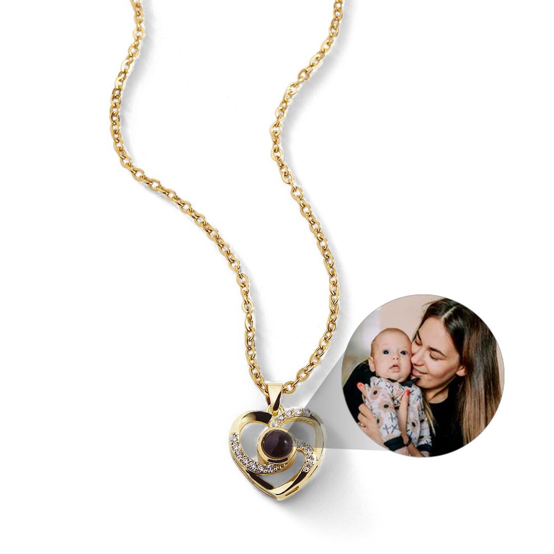 Collier photo pavé Center of My Heart