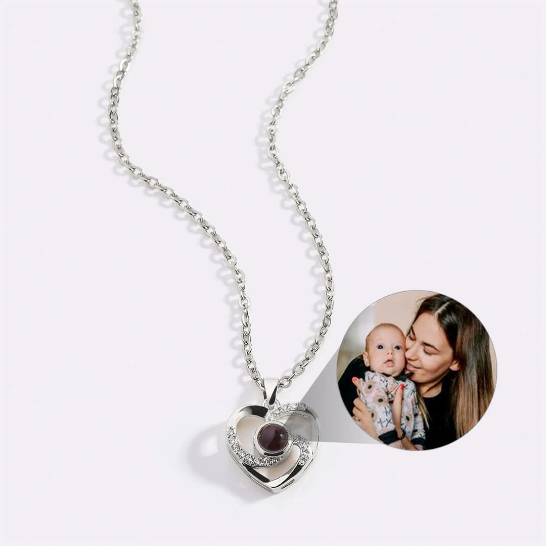 Collier photo pavé Center of My Heart