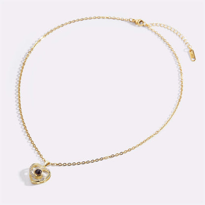 Collier photo pavé Center of My Heart