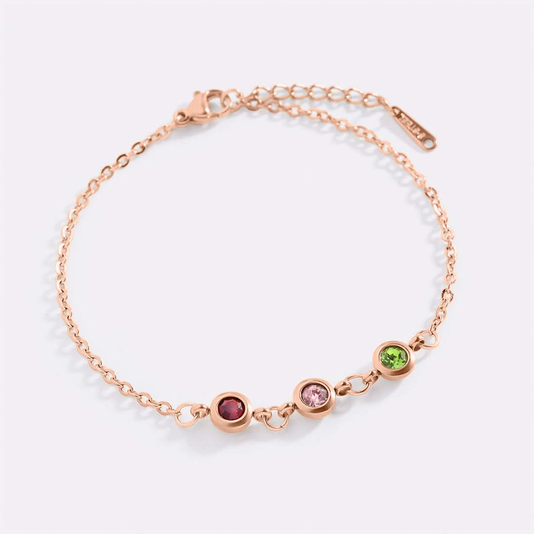 Bracelet personnalisé avec pierre de naissance