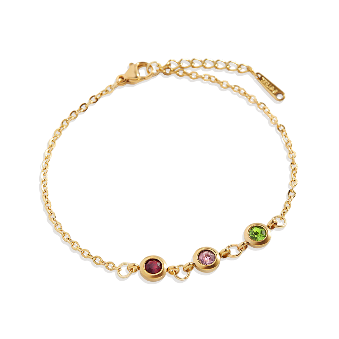 Bracelet personnalisé avec pierre de naissance