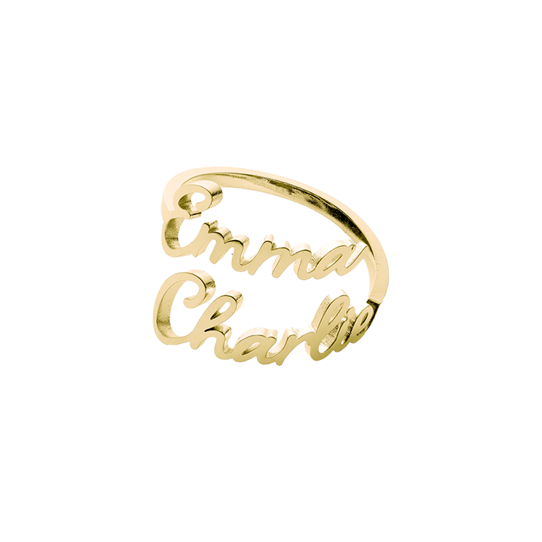 Bague double prénom