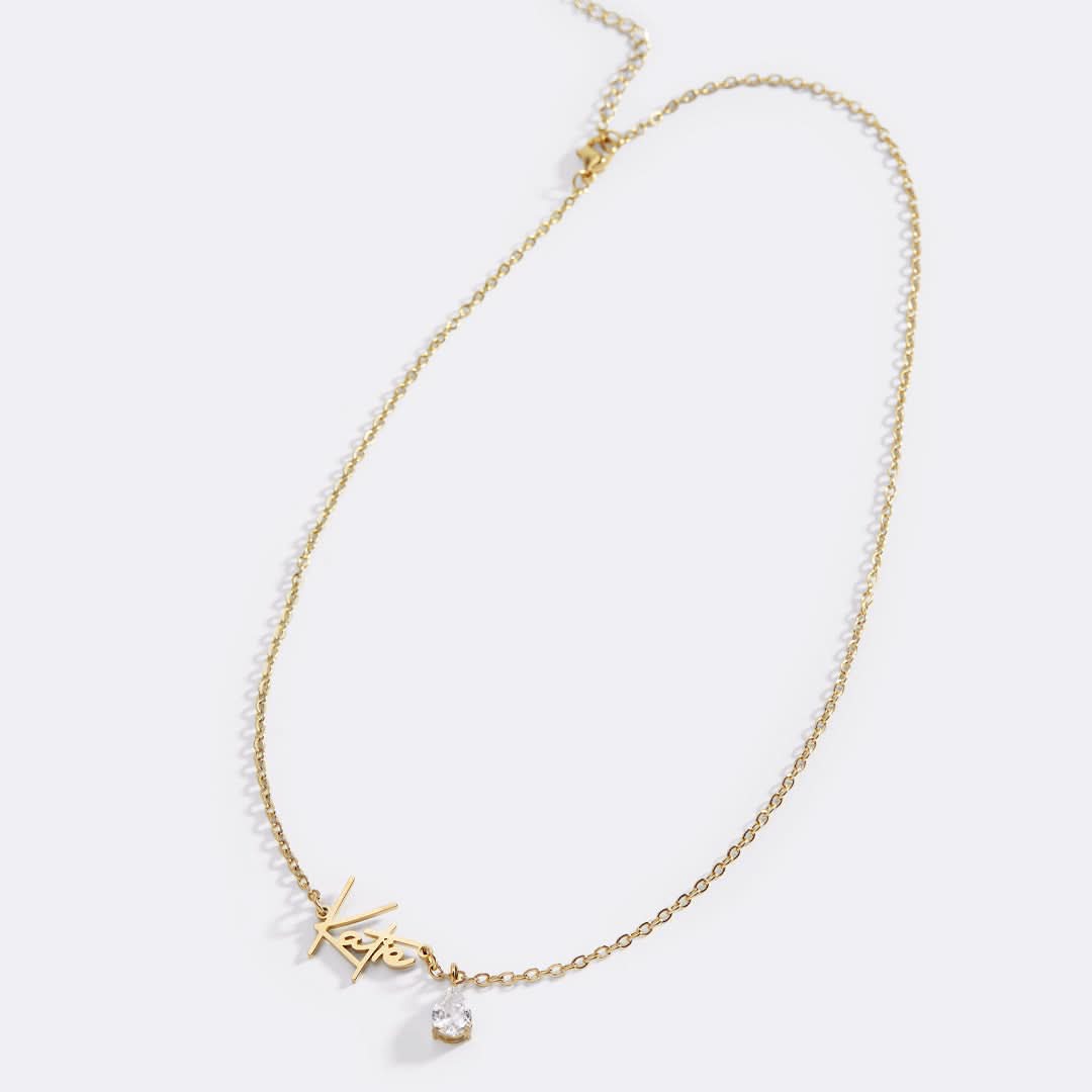 Collier avec pierre de naissance fait main