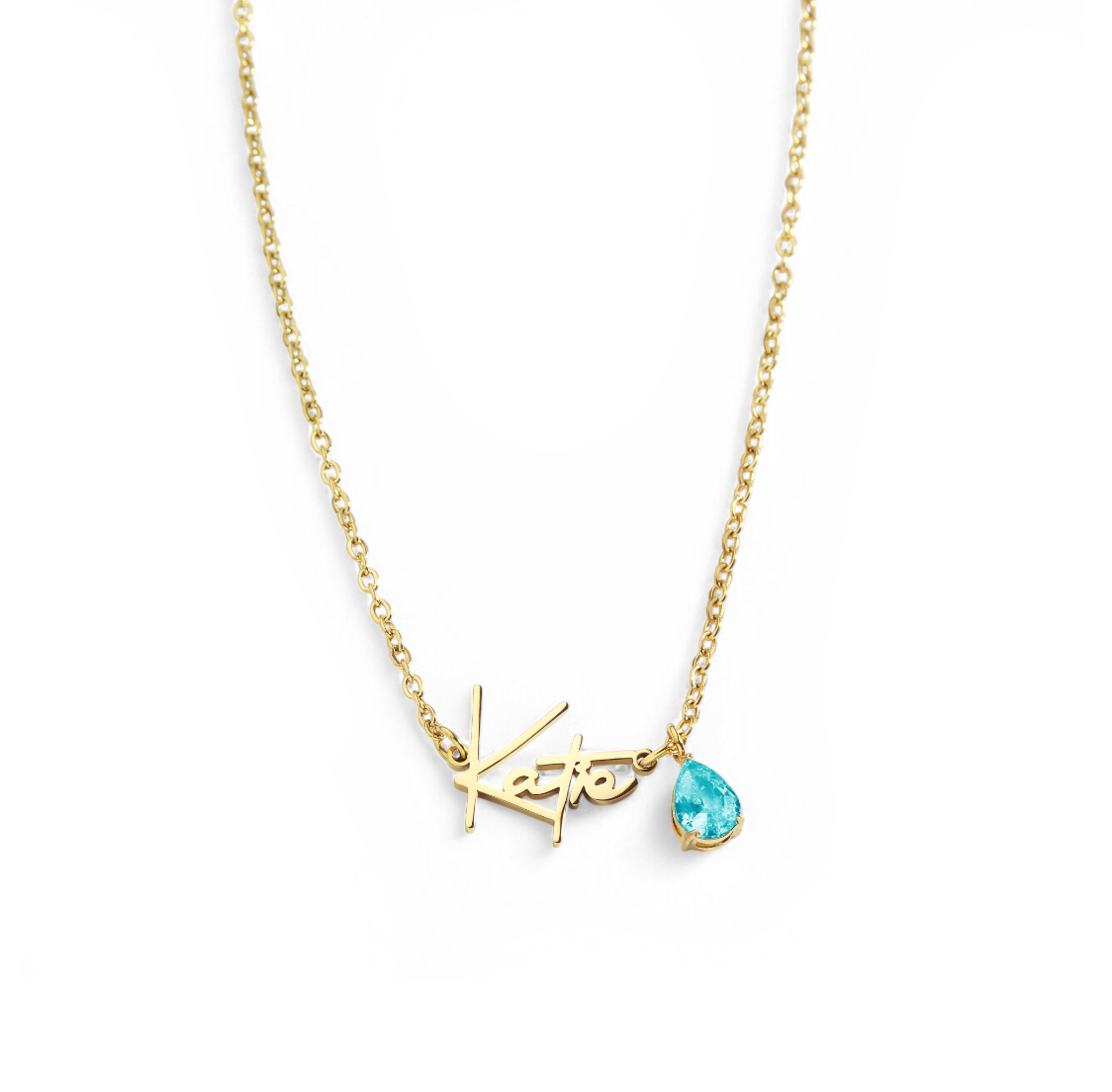 Collier avec pierre de naissance fait main