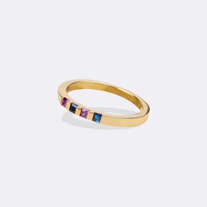 Bague avec pierre de naissance taille princesse