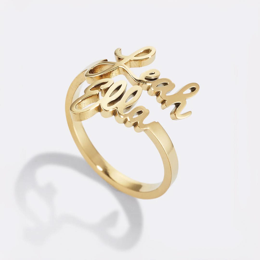Bague double prénom