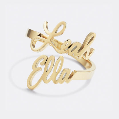 Bague double prénom