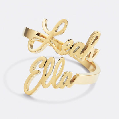 Bague double prénom