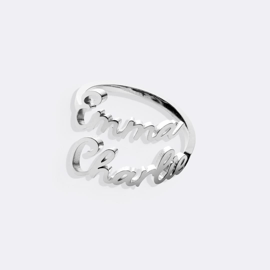 Bague double prénom