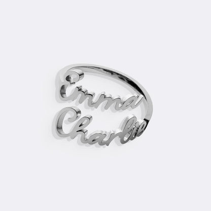 Bague double prénom