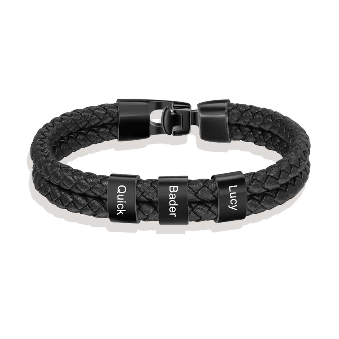 Bracelet minimaliste personnalisé en perles avec nom