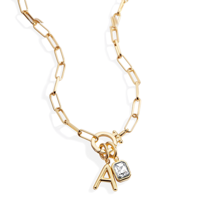 Collier Maille Initiale & Pierre de Naissance
