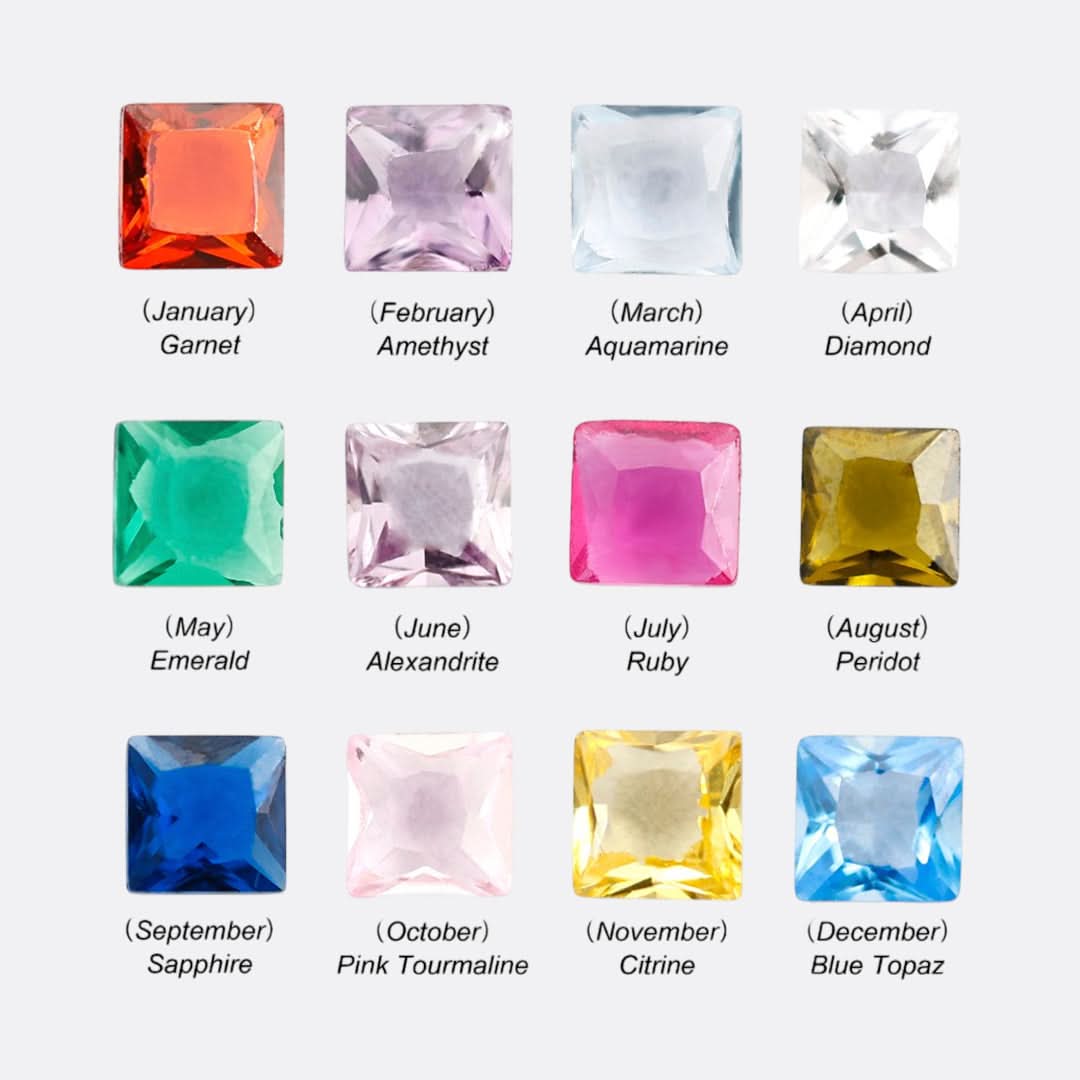 Bague avec pierre de naissance taille princesse