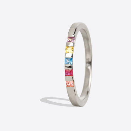 Bague avec pierre de naissance taille princesse