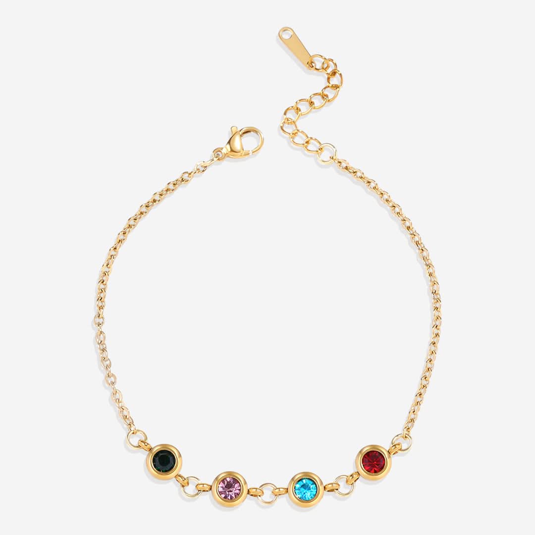 Bracelet personnalisé avec pierre de naissance