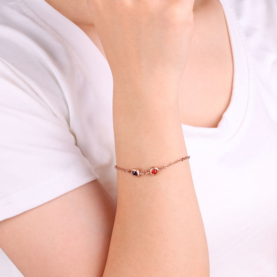 Bracelet personnalisé avec pierre de naissance