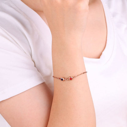 Bracelet personnalisé avec pierre de naissance