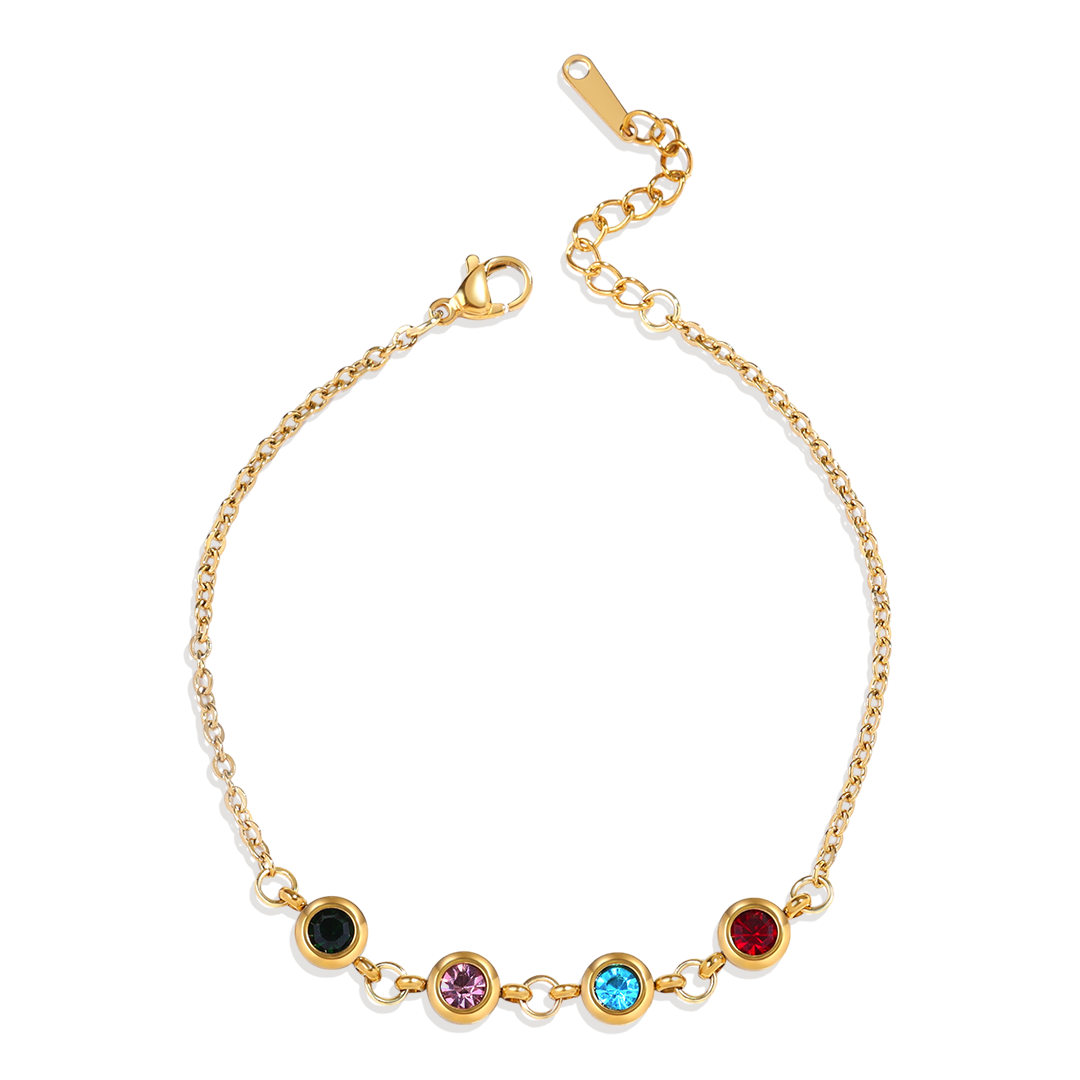 Bracelet personnalisé avec pierre de naissance