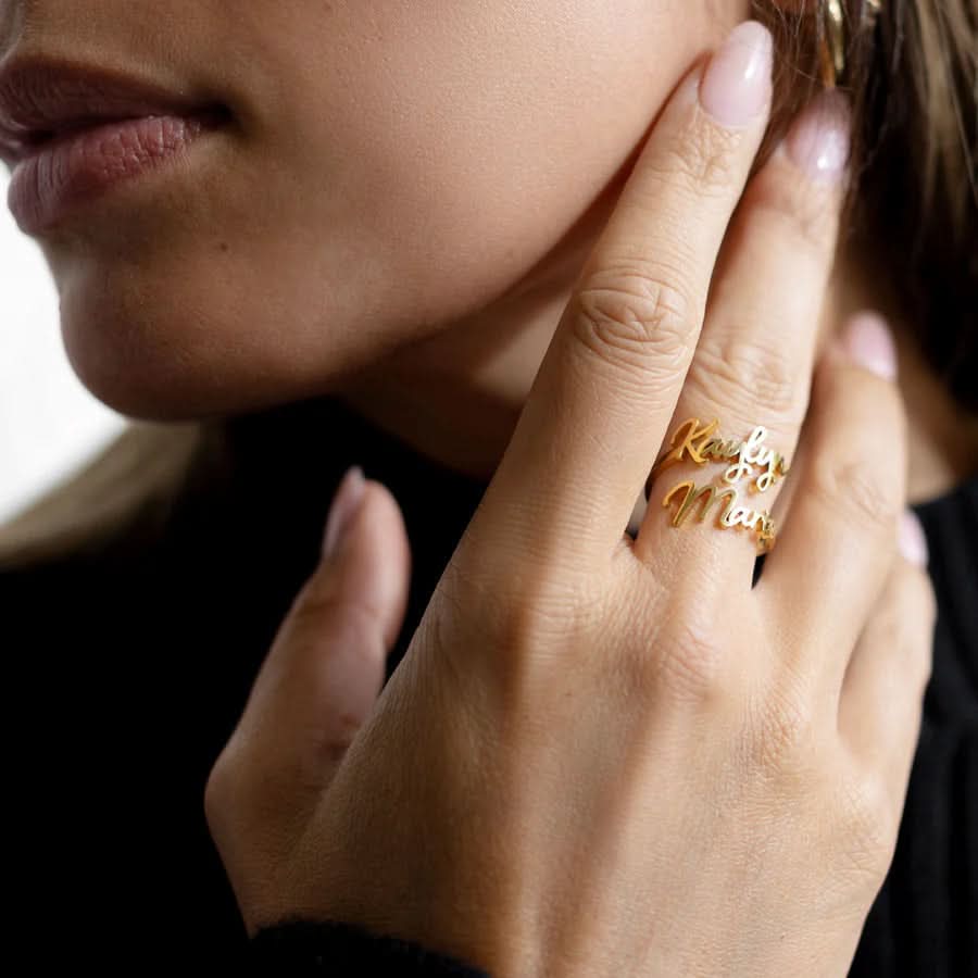 Bague double prénom