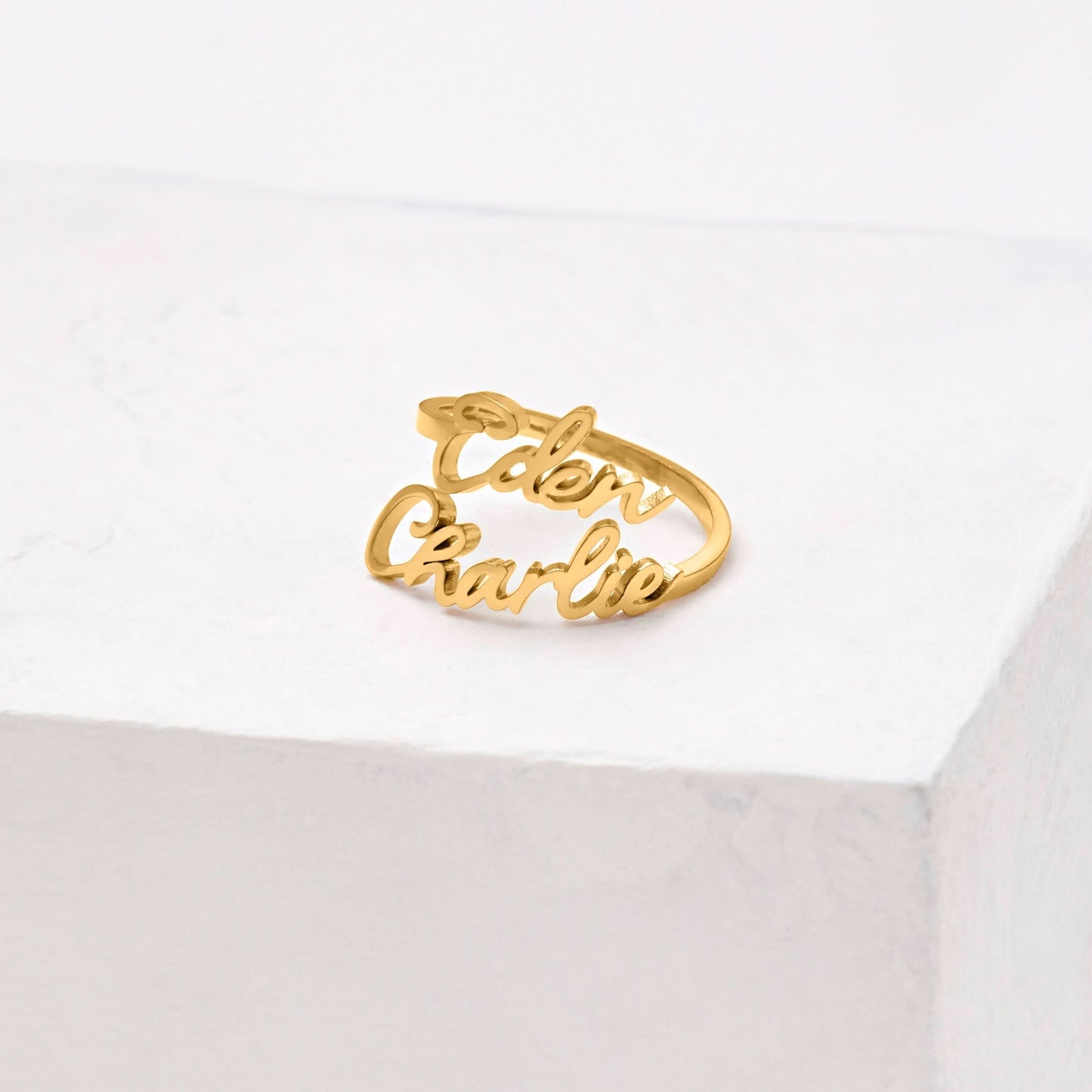 Bague double prénom