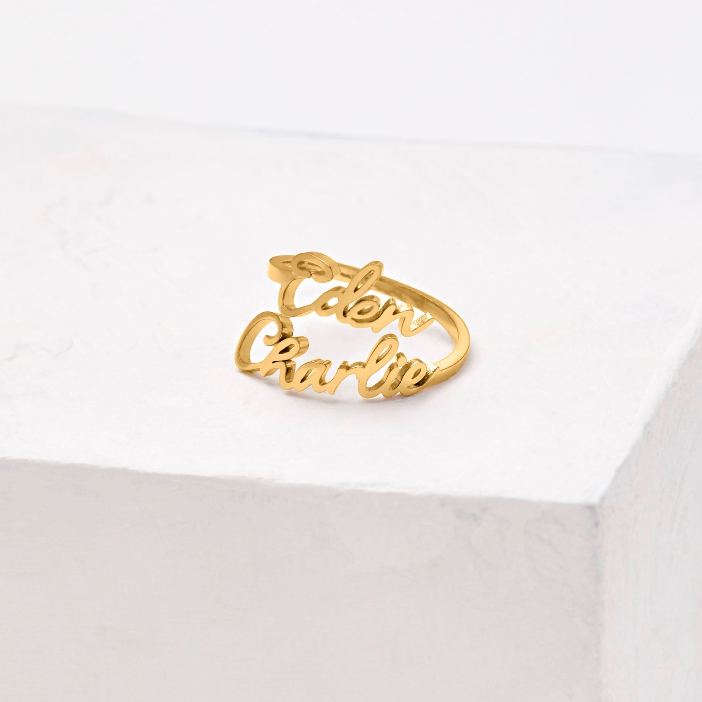 Bague double prénom