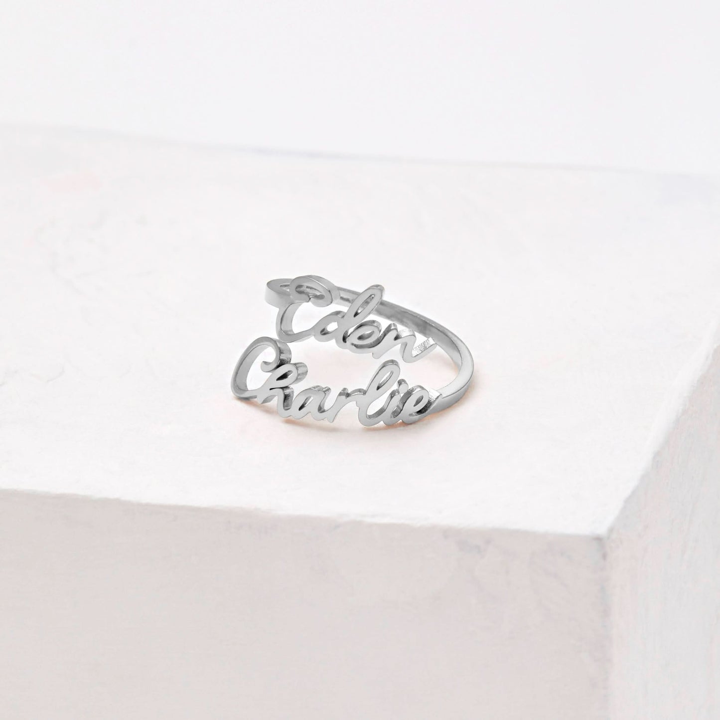 Bague double prénom