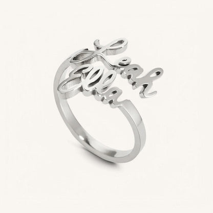 Bague double prénom