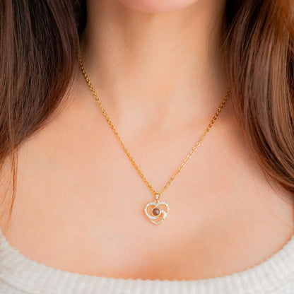 Collier photo pavé Center of My Heart