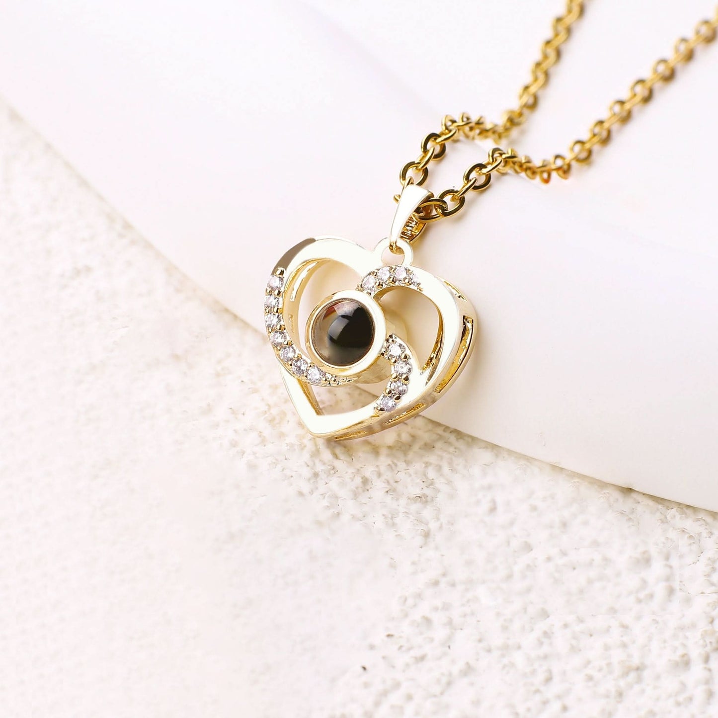 Collier photo pavé Center of My Heart