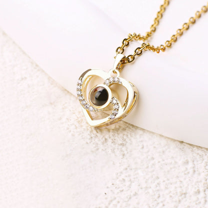 Collier photo pavé Center of My Heart