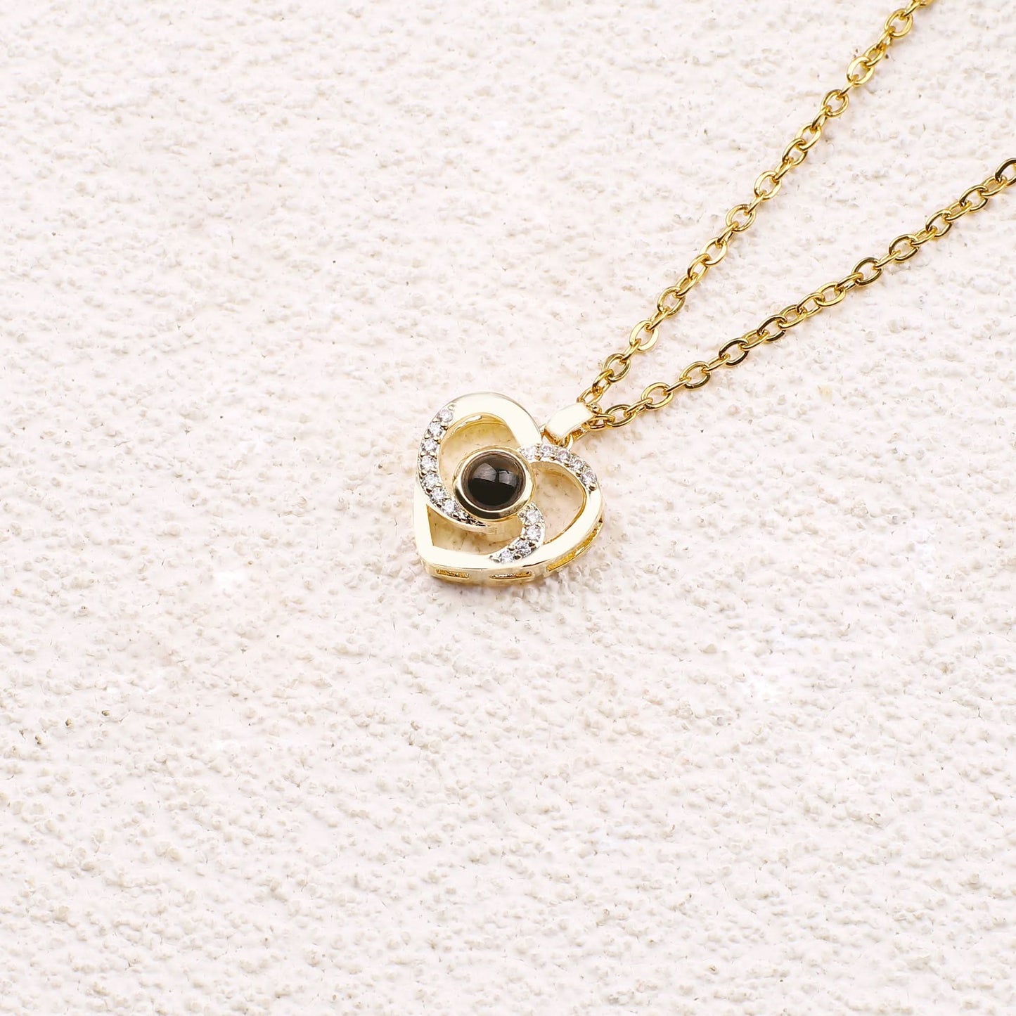 Collier photo pavé Center of My Heart