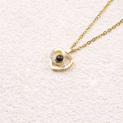 Collier photo pavé Center of My Heart